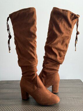 Vepose Thigh High Over The Knee Boots Suede Long Boot With Inner Zipper Size 7